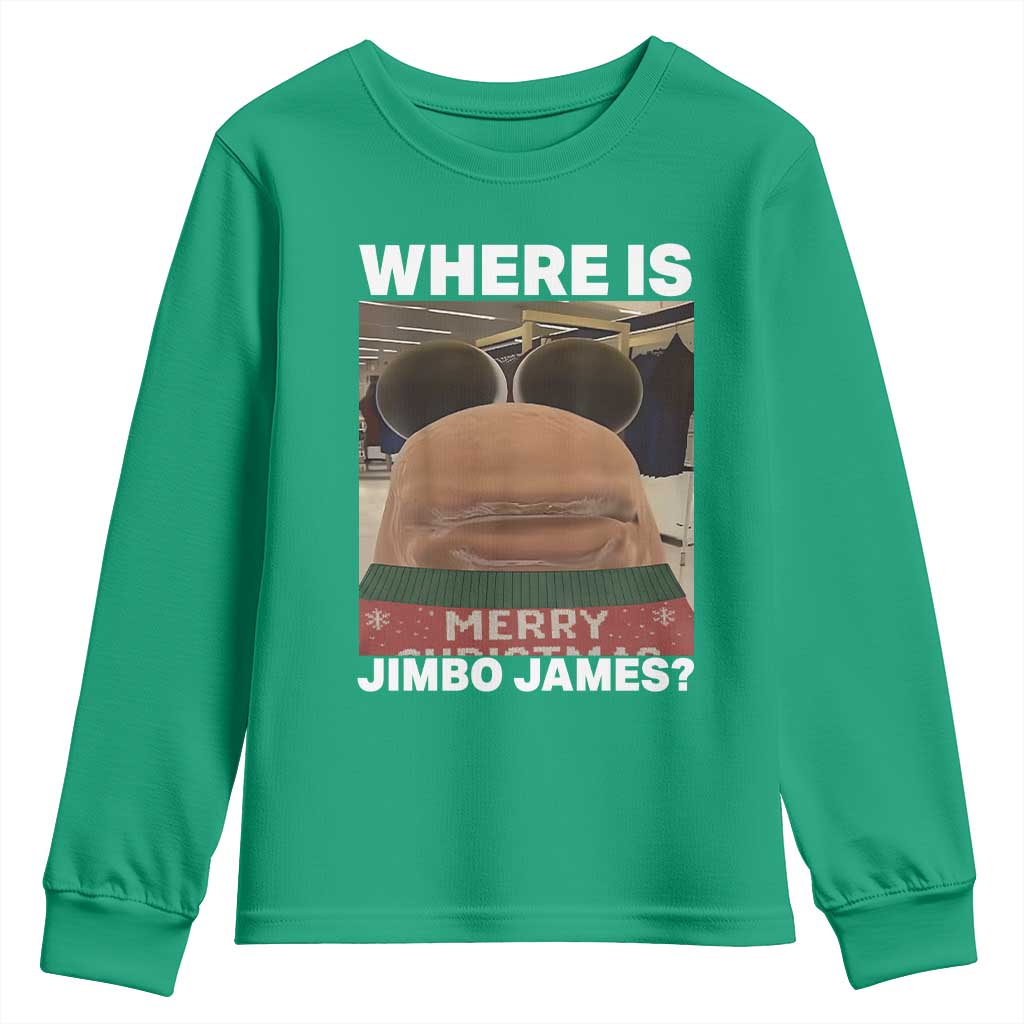 Funny Marcus The Worm Christmas Youth Sweatshirt Where Is Jimbo James Xmas Ugly Sweater - Wonder Print Shop