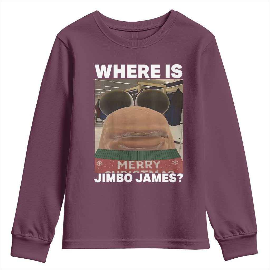 Funny Marcus The Worm Christmas Youth Sweatshirt Where Is Jimbo James Xmas Ugly Sweater - Wonder Print Shop