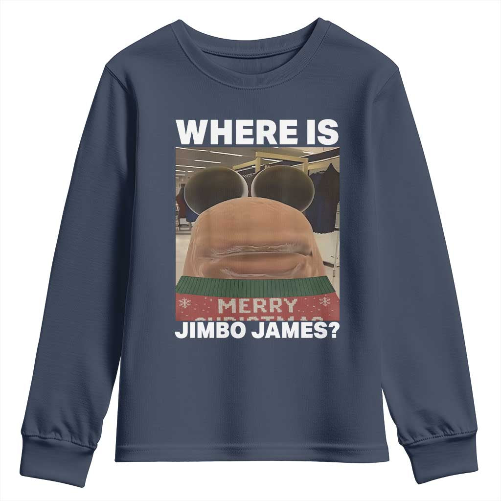 Funny Marcus The Worm Christmas Youth Sweatshirt Where Is Jimbo James Xmas Ugly Sweater - Wonder Print Shop