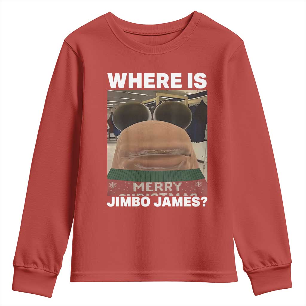 Funny Marcus The Worm Christmas Youth Sweatshirt Where Is Jimbo James Xmas Ugly Sweater - Wonder Print Shop