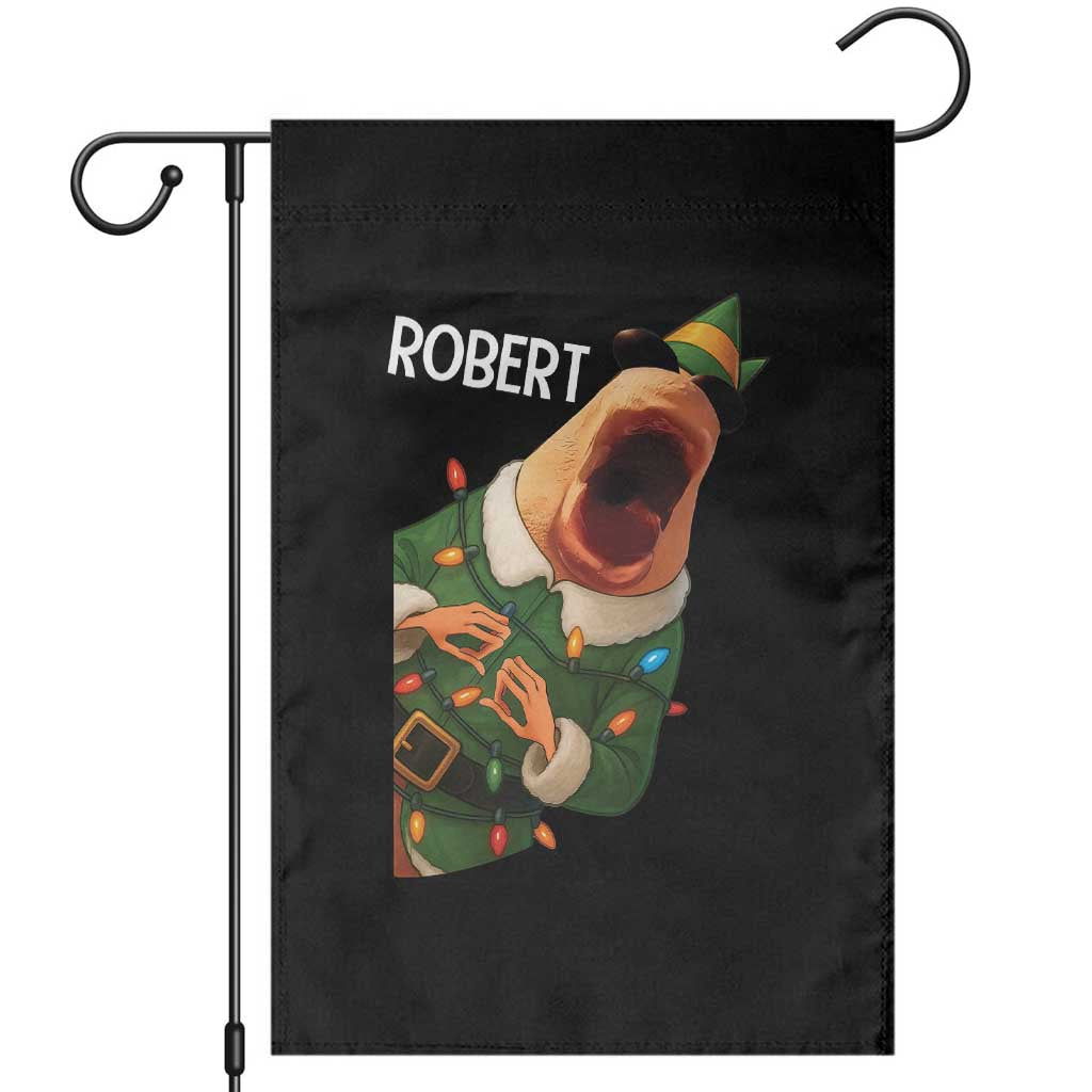 Funny Christmas Marcus The Worm Robert Xmas Elf Garden Flag - Wonder Print Shop