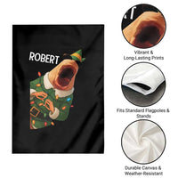 Funny Christmas Marcus The Worm Robert Xmas Elf Garden Flag - Wonder Print Shop
