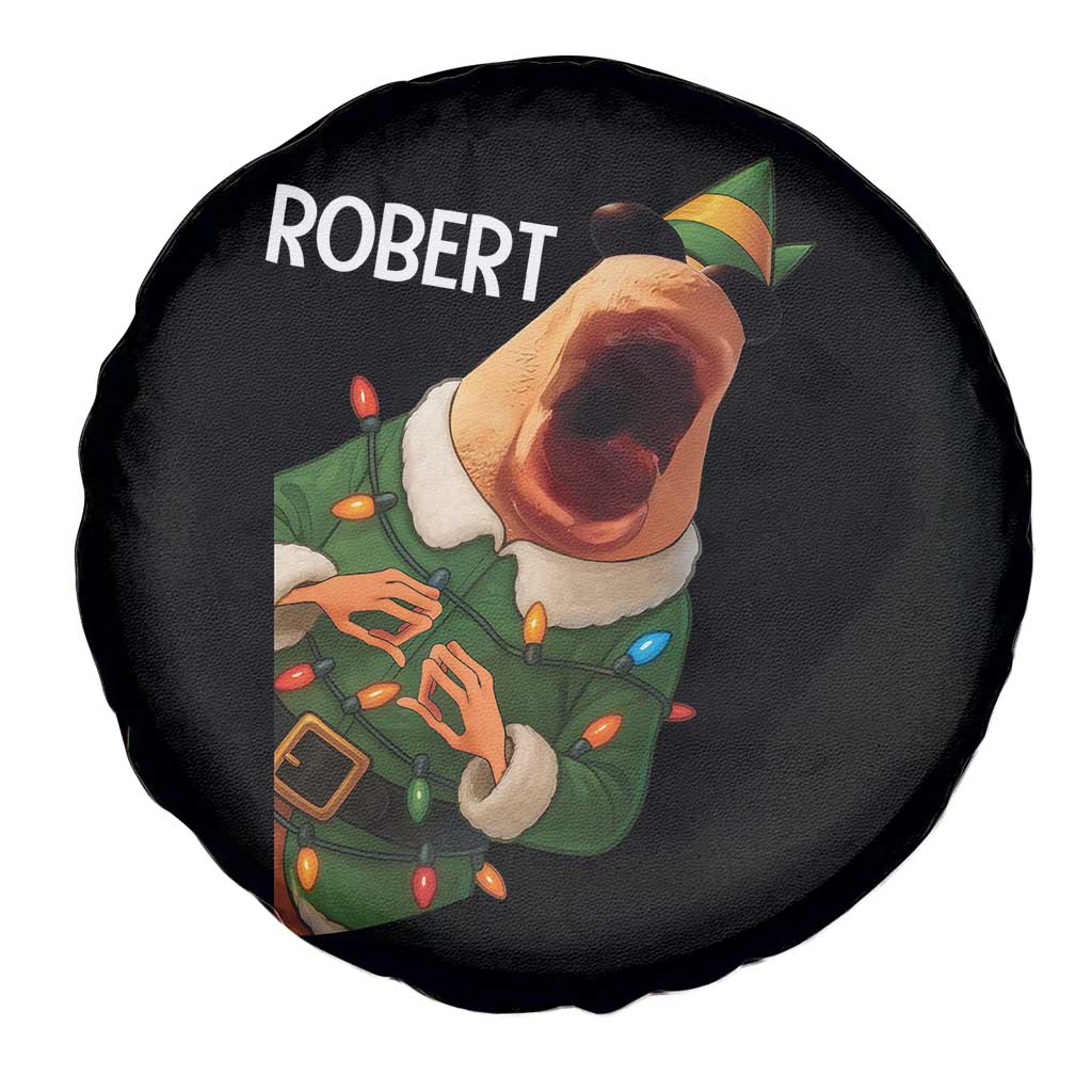 Funny Christmas Marcus The Worm Robert Xmas Elf Spare Tire Cover - Wonder Print Shop