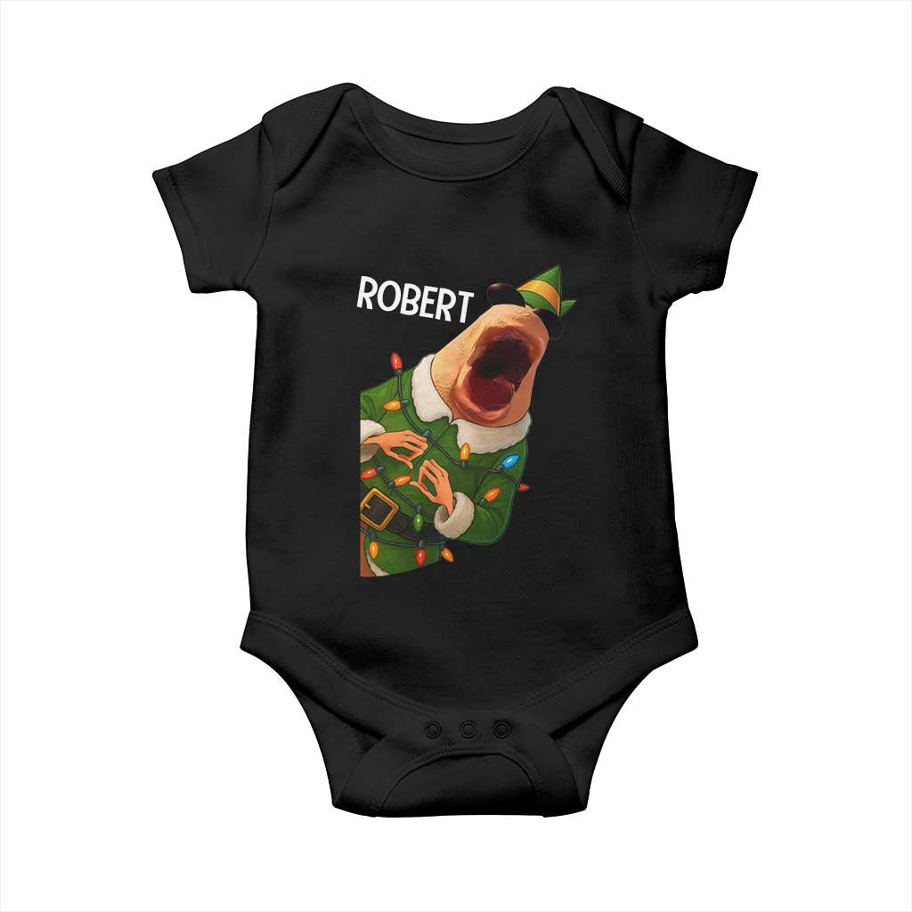 Funny Christmas Marcus The Worm Robert Xmas Elf Baby Onesie - Wonder Print Shop