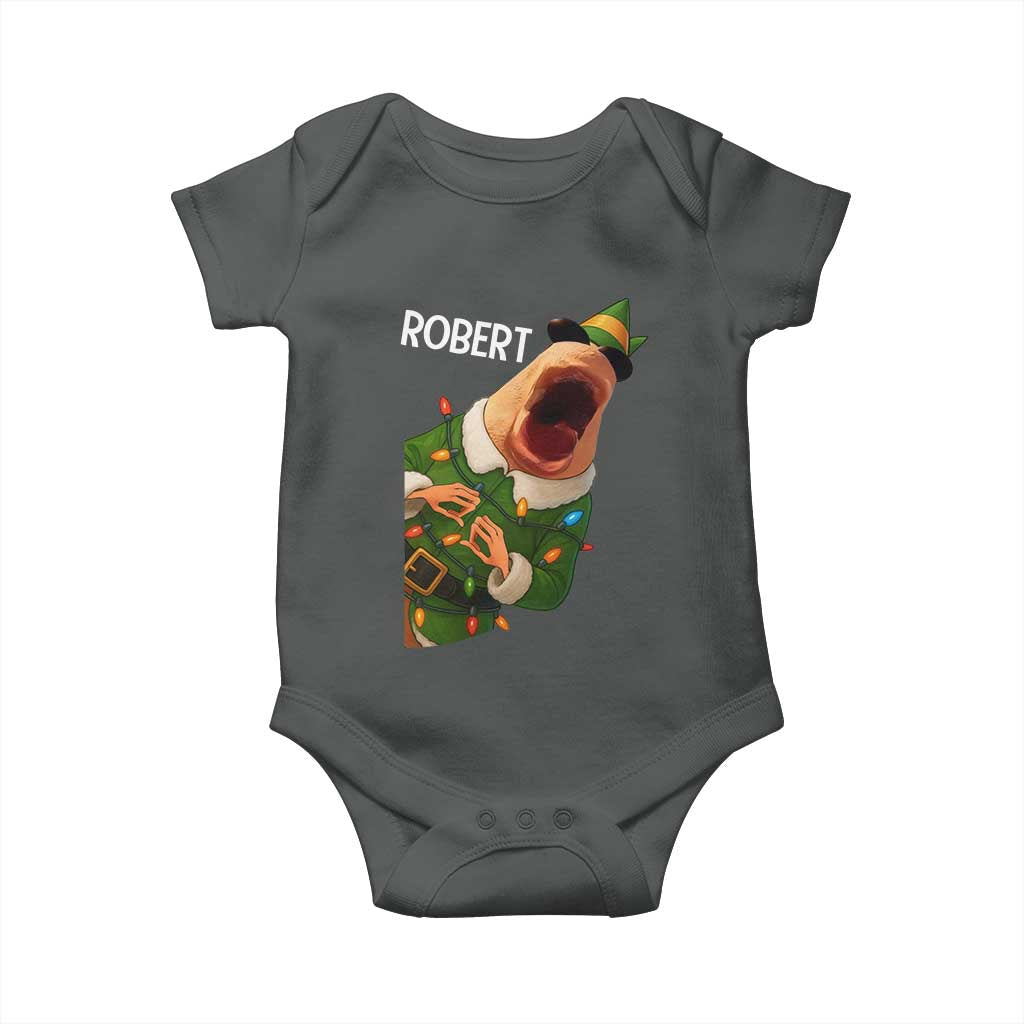 Funny Christmas Marcus The Worm Robert Xmas Elf Baby Onesie - Wonder Print Shop