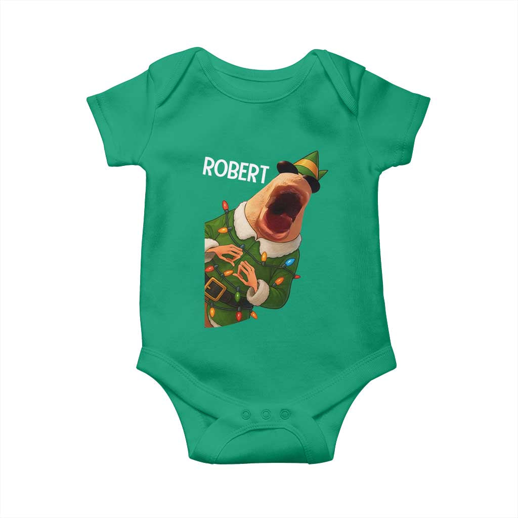 Funny Christmas Marcus The Worm Robert Xmas Elf Baby Onesie - Wonder Print Shop