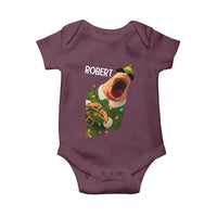 Funny Christmas Marcus The Worm Robert Xmas Elf Baby Onesie - Wonder Print Shop