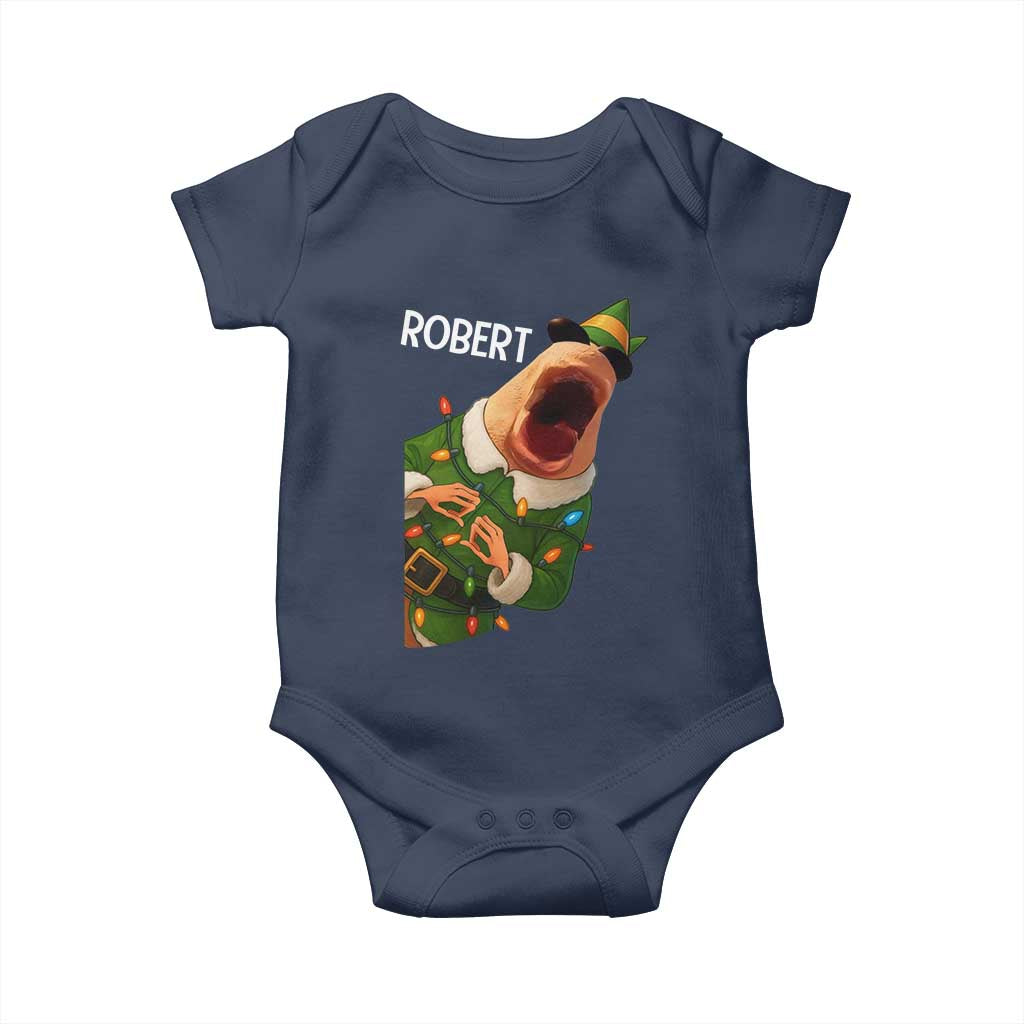 Funny Christmas Marcus The Worm Robert Xmas Elf Baby Onesie - Wonder Print Shop