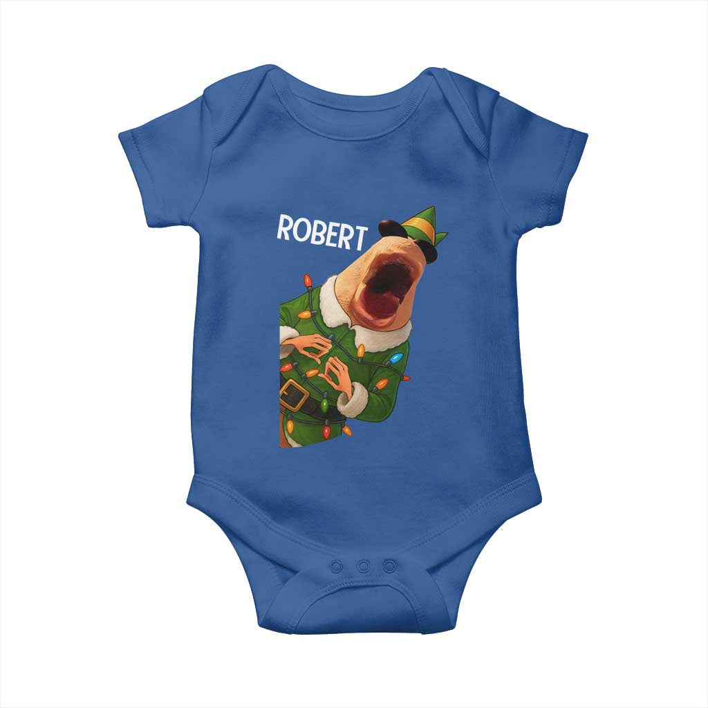 Funny Christmas Marcus The Worm Robert Xmas Elf Baby Onesie - Wonder Print Shop