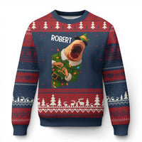 Funny Xmas Marcus The Worm Robert Xmas Elf Ugly Christmas Sweater - Wonder Print Shop