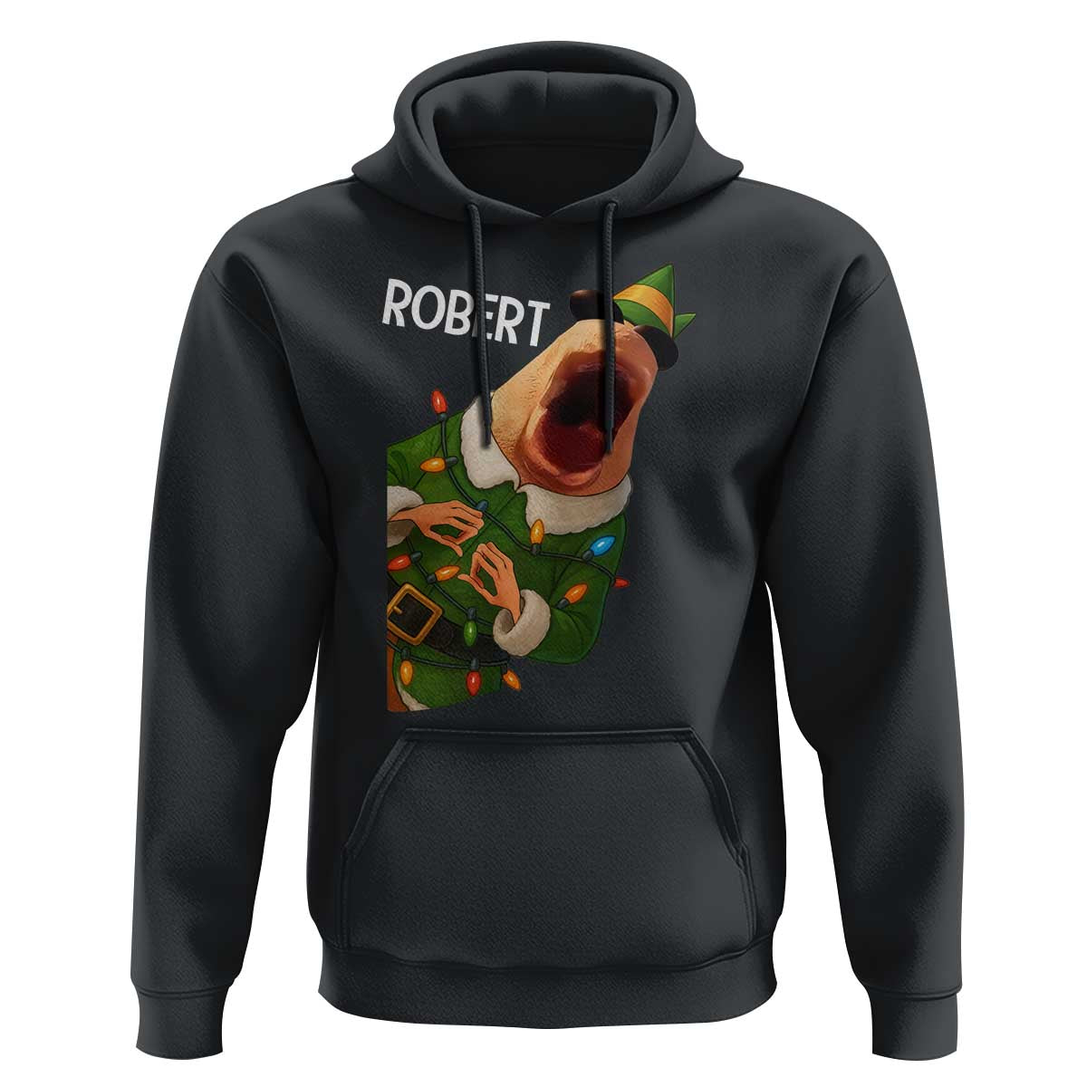 Funny Christmas Marcus The Worm Robert Xmas Elf Hoodie - Wonder Print Shop
