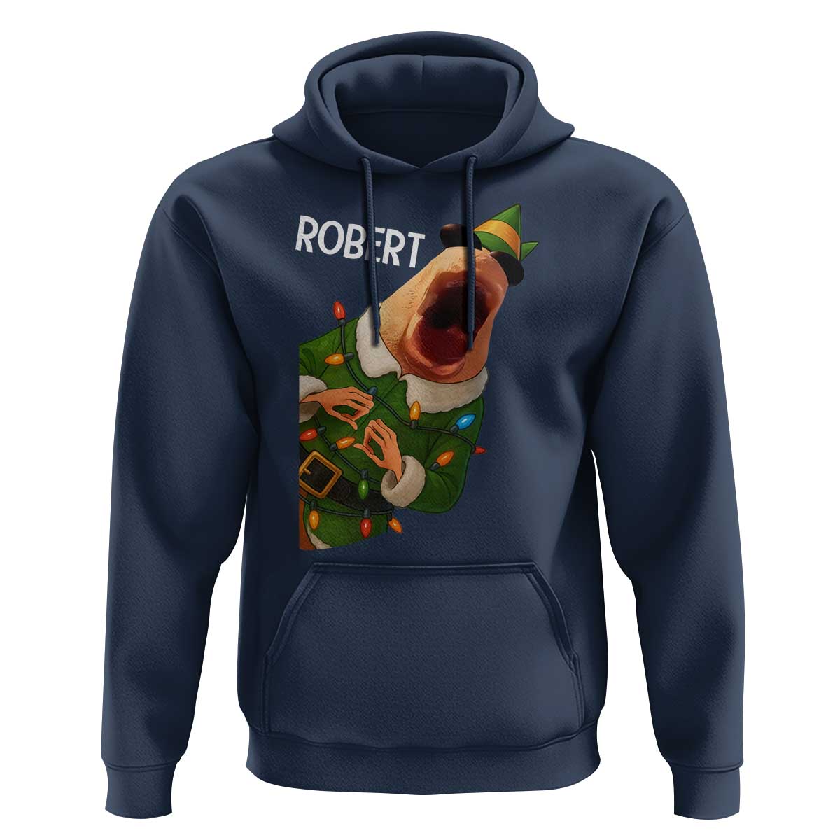 Funny Christmas Marcus The Worm Robert Xmas Elf Hoodie - Wonder Print Shop