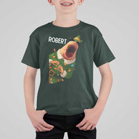 Funny Christmas Marcus The Worm Robert Xmas Elf T Shirt For Kid - Wonder Print Shop