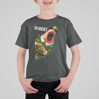 Funny Christmas Marcus The Worm Robert Xmas Elf T Shirt For Kid - Wonder Print Shop