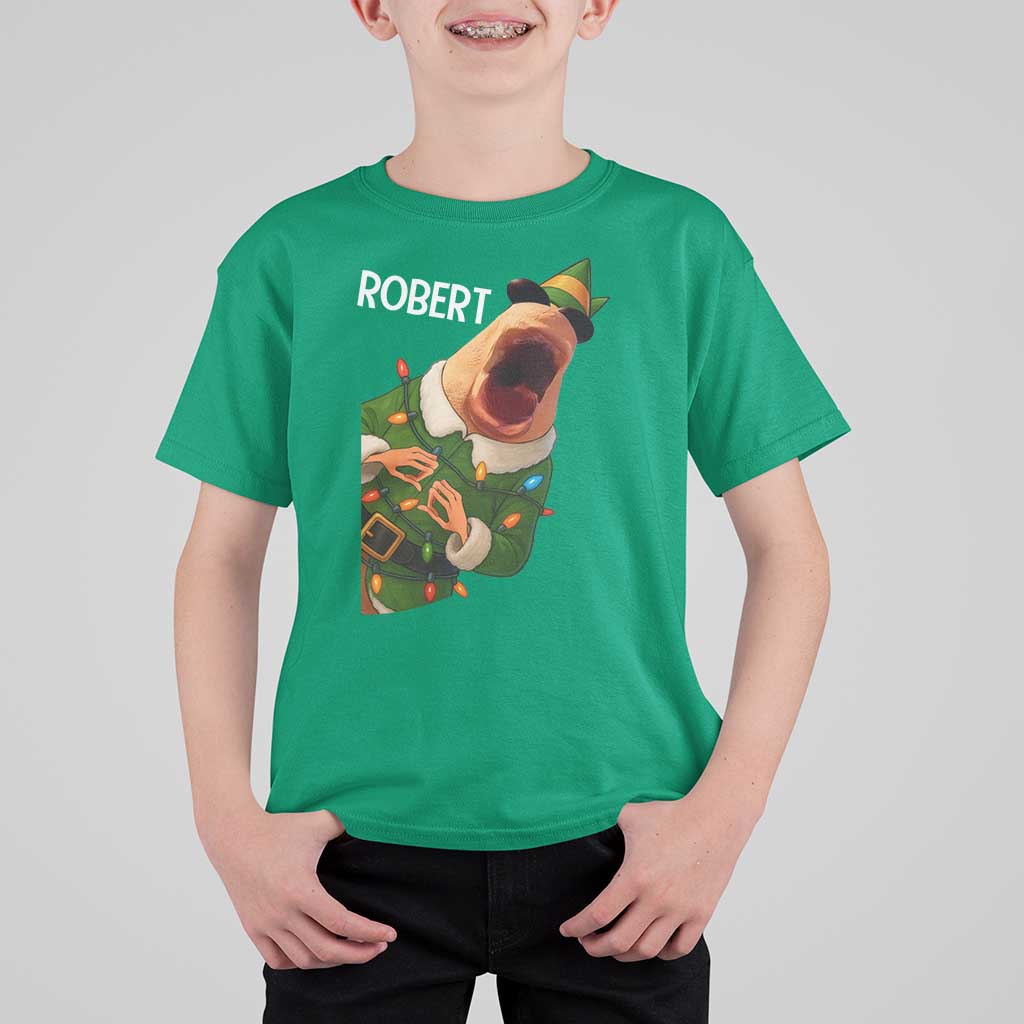 Funny Christmas Marcus The Worm Robert Xmas Elf T Shirt For Kid - Wonder Print Shop
