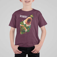 Funny Christmas Marcus The Worm Robert Xmas Elf T Shirt For Kid - Wonder Print Shop