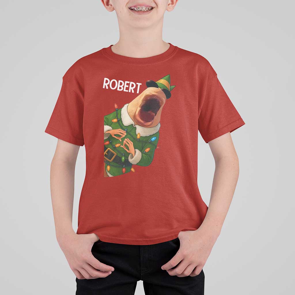 Funny Christmas Marcus The Worm Robert Xmas Elf T Shirt For Kid - Wonder Print Shop