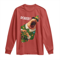 Funny Christmas Marcus The Worm Robert Xmas Elf Long Sleeve Shirt - Wonder Print Shop