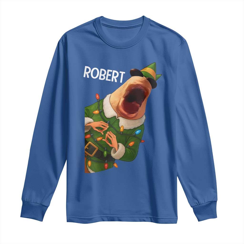 Funny Christmas Marcus The Worm Robert Xmas Elf Long Sleeve Shirt - Wonder Print Shop