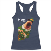 Funny Christmas Marcus The Worm Robert Xmas Elf Racerback Tank Top - Wonder Print Shop