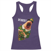 Funny Christmas Marcus The Worm Robert Xmas Elf Racerback Tank Top - Wonder Print Shop