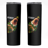 Funny Christmas Marcus The Worm Robert Xmas Elf Skinny Tumbler - Wonder Print Shop