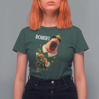 Funny Christmas Marcus The Worm Robert Xmas Elf T Shirt For Women - Wonder Print Shop