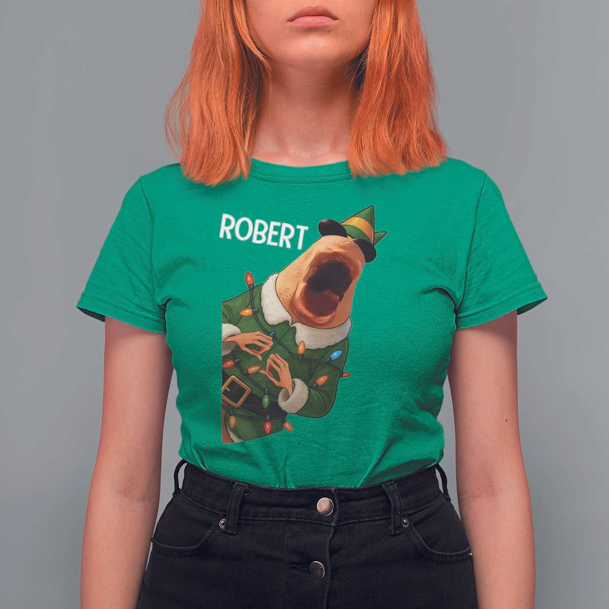 Funny Christmas Marcus The Worm Robert Xmas Elf T Shirt For Women - Wonder Print Shop