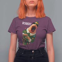 Funny Christmas Marcus The Worm Robert Xmas Elf T Shirt For Women - Wonder Print Shop