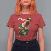 Funny Christmas Marcus The Worm Robert Xmas Elf T Shirt For Women - Wonder Print Shop