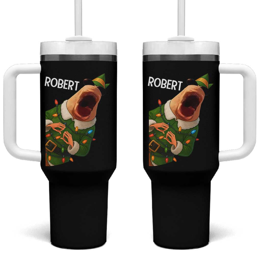 Funny Christmas Marcus The Worm Robert Xmas Elf Tumbler With Handle - Wonder Print Shop