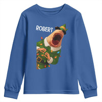 Funny Christmas Marcus The Worm Robert Xmas Elf Youth Sweatshirt - Wonder Print Shop