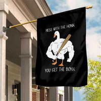 Funny Mess With The Honk You Get The Bonk Garden Flag Muscle Silly Goose - Wonder Print Shop