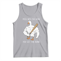 Funny Mess With The Honk You Get The Bonk Tank Top Muscle Silly Goose - Wonder Print Shop