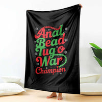 Funny Anal Bead Tug O War Christmas Throw Blanket Inappropriate Adult Humor Weird Cringe - Wonder Print Shop
