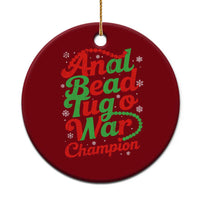 Funny Anal Bead Tug O War Christmas Ceramic Ornament Inappropriate Adult Humor Weird Cringe - Wonder Print Shop