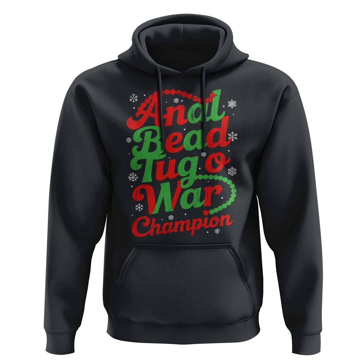 Funny Anal Bead Tug O War Christmas Hoodie Inappropriate Adult Humor Weird Cringe - Wonder Print Shop