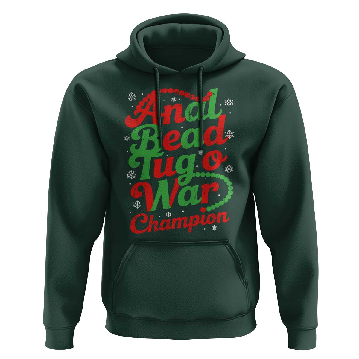 Funny Anal Bead Tug O War Christmas Hoodie Inappropriate Adult Humor Weird Cringe - Wonder Print Shop