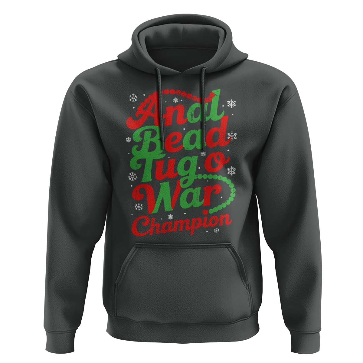 Funny Anal Bead Tug O War Christmas Hoodie Inappropriate Adult Humor Weird Cringe - Wonder Print Shop