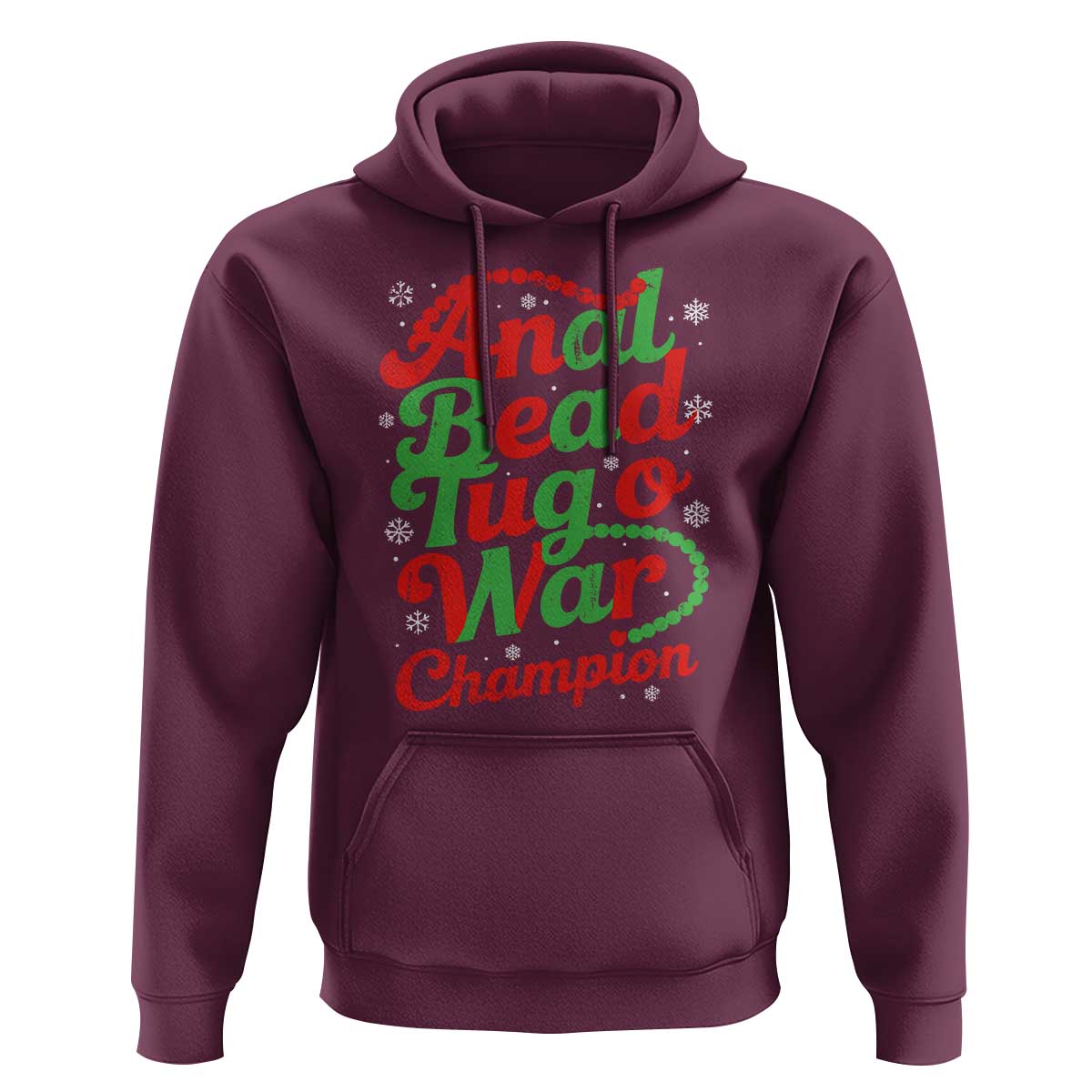 Funny Anal Bead Tug O War Christmas Hoodie Inappropriate Adult Humor Weird Cringe - Wonder Print Shop