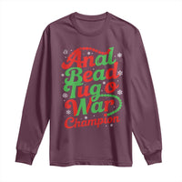 Funny Anal Bead Tug O War Christmas Long Sleeve Shirt Inappropriate Adult Humor Weird Cringe - Wonder Print Shop