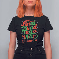 Funny Anal Bead Tug O War Christmas T Shirt For Women Inappropriate Adult Humor Weird Cringe - Wonder Print Shop