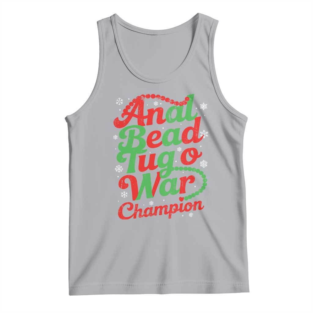 Funny Anal Bead Tug O War Christmas Tank Top Inappropriate Adult Humor Weird Cringe - Wonder Print Shop