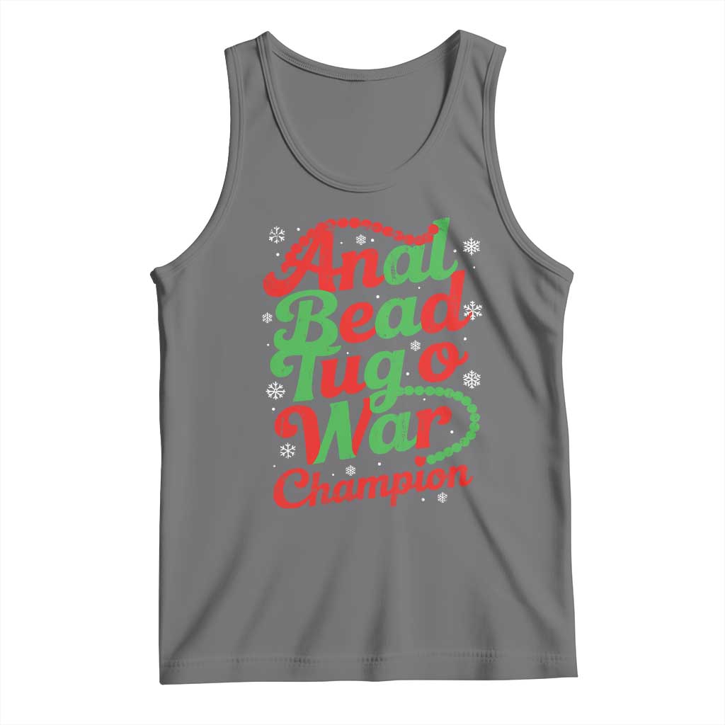 Funny Anal Bead Tug O War Christmas Tank Top Inappropriate Adult Humor Weird Cringe - Wonder Print Shop
