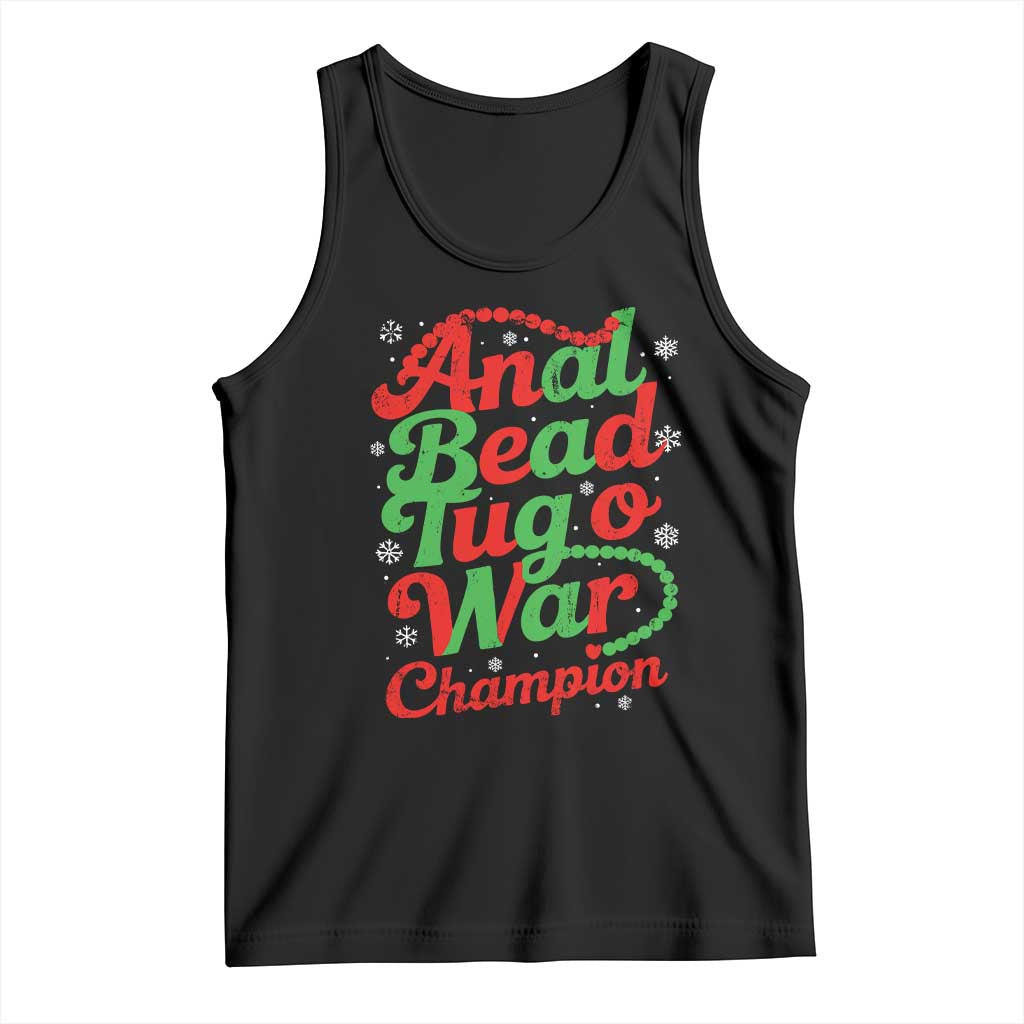 Funny Anal Bead Tug O War Christmas Tank Top Inappropriate Adult Humor Weird Cringe - Wonder Print Shop