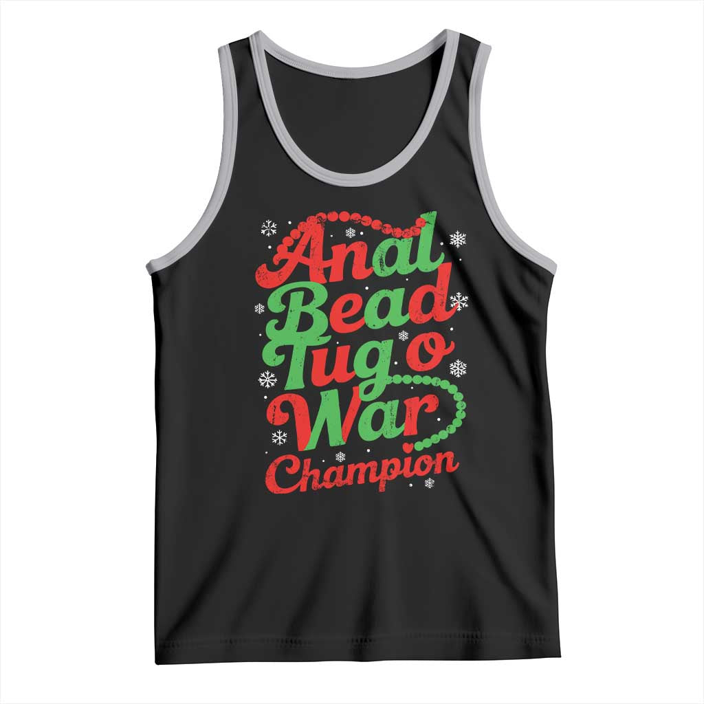 Funny Anal Bead Tug O War Christmas Tank Top Inappropriate Adult Humor Weird Cringe - Wonder Print Shop