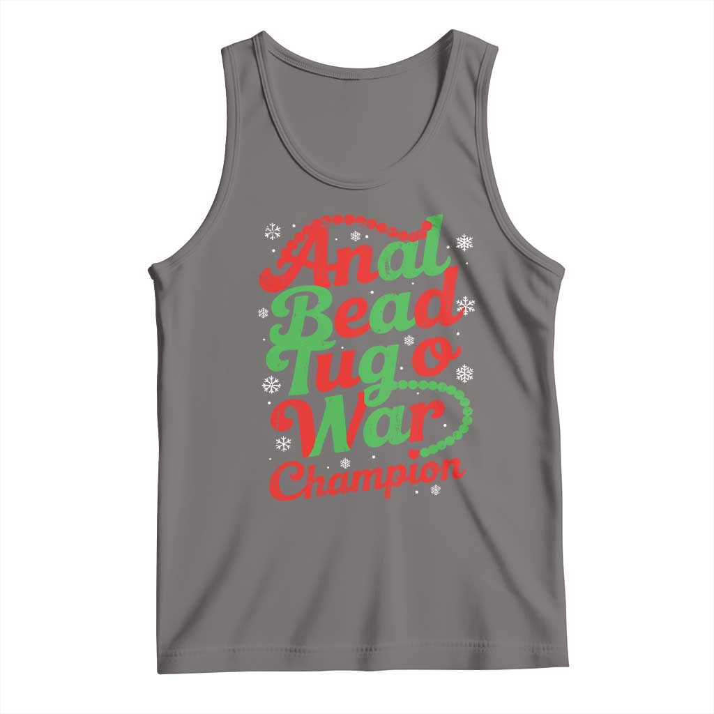 Funny Anal Bead Tug O War Christmas Tank Top Inappropriate Adult Humor Weird Cringe - Wonder Print Shop