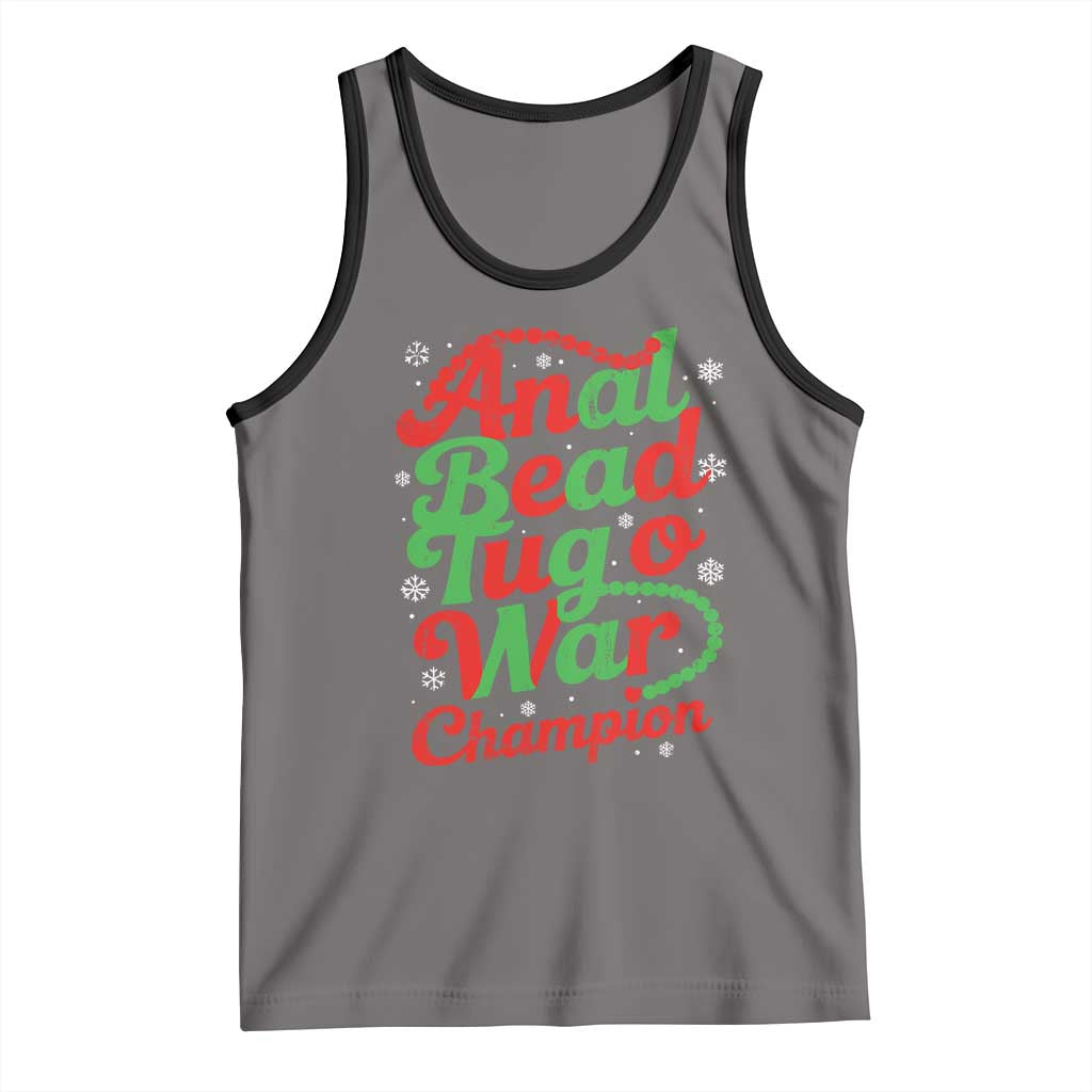 Funny Anal Bead Tug O War Christmas Tank Top Inappropriate Adult Humor Weird Cringe - Wonder Print Shop