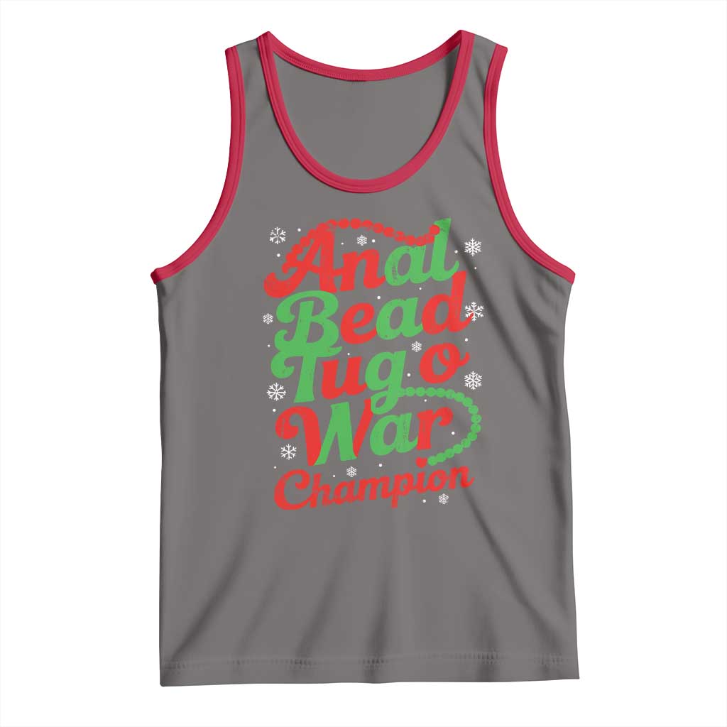 Funny Anal Bead Tug O War Christmas Tank Top Inappropriate Adult Humor Weird Cringe - Wonder Print Shop