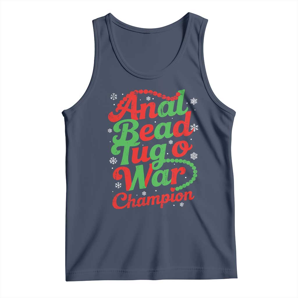 Funny Anal Bead Tug O War Christmas Tank Top Inappropriate Adult Humor Weird Cringe - Wonder Print Shop